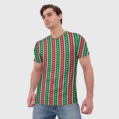 Мужская футболка Knitted Pattern / 3D-принт – фото 3