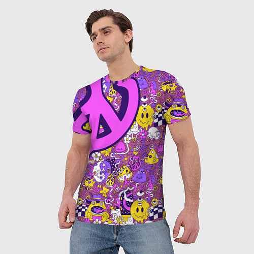 Мужская футболка Психоделика Существа Знаки / 3D-принт – фото 3