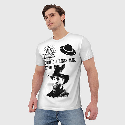 Мужская футболка Yes, im crazy! / 3D-принт – фото 3