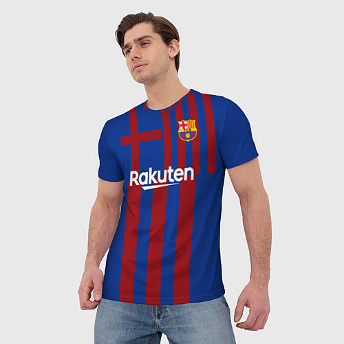 Мужская футболка Barcelona Pique 3 / 3D-принт – фото 3