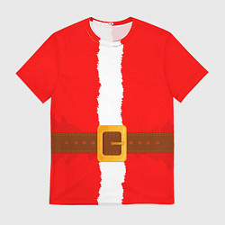 Футболка мужская Шуба Санта Клауса, цвет: 3D-принт