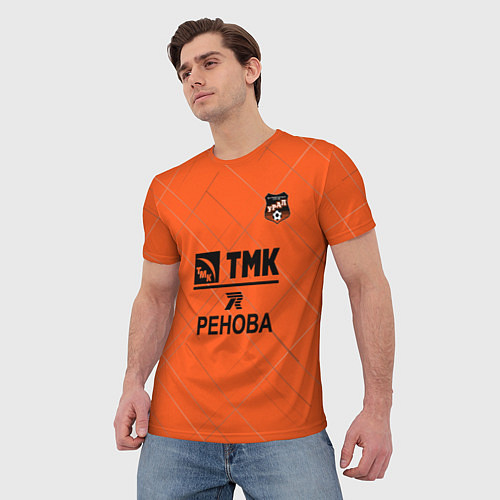 Мужская футболка ФК Урал fire theme / 3D-принт – фото 3