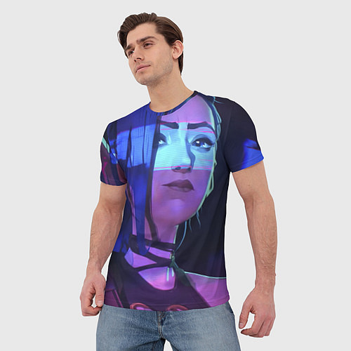 Мужская футболка Jinx в неоне / 3D-принт – фото 3