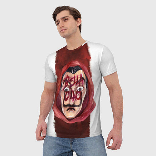 Мужская футболка BELLA CIAO БУМАЖНЫЙ ДОМ - LA CASA DE PAPEL / 3D-принт – фото 3