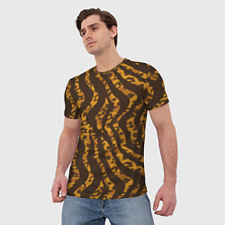 Футболка мужская Шкура тигра леопарда гибрид, цвет: 3D-принт — фото 2