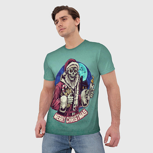 Мужская футболка Zombie Санта / 3D-принт – фото 3