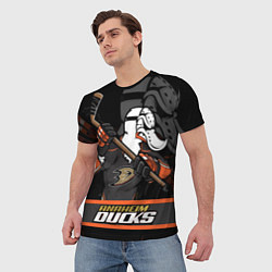 Футболка мужская Анахайм Дакс, Anaheim Ducks, цвет: 3D-принт — фото 2