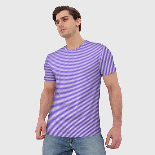 Мужская футболка Curved lines / 3D-принт – фото 3