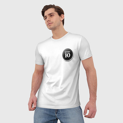 Мужская футболка Иконка Буква Ю / 3D-принт – фото 3
