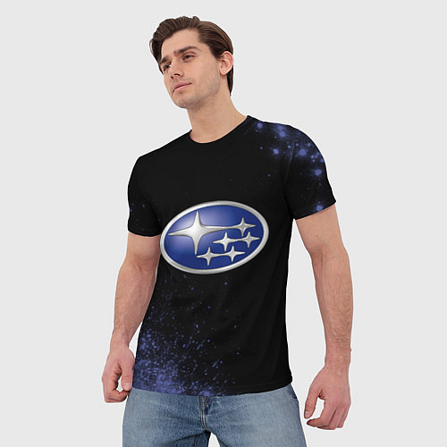 Мужская футболка SUBARU - Взрыв / 3D-принт – фото 3