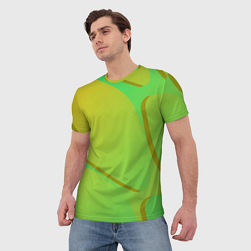 Мужская футболка Градиентная абстракция / 3D-принт – фото 3