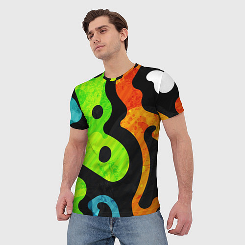 Мужская футболка Пятнистая Абстракция / 3D-принт – фото 3
