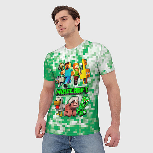 Мужская футболка Minecraft персонажи мобы / 3D-принт – фото 3