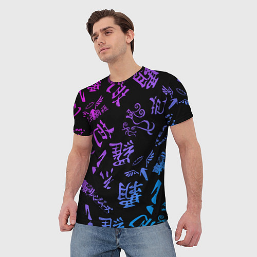 Мужская футболка Токийские мстители паттерн градиент / 3D-принт – фото 3