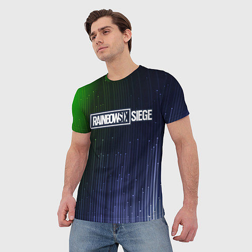 Мужская футболка RAINBOW SIX SIEGE Абстракция / 3D-принт – фото 3