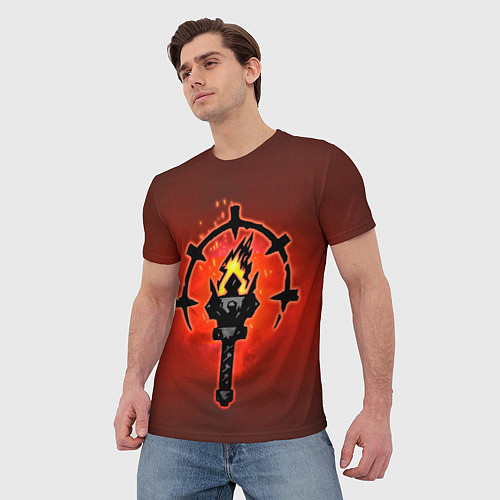 Мужская футболка Darkest Dungeon Факел / 3D-принт – фото 3