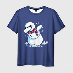 Футболка мужская Dab Snowman in a scarf, цвет: 3D-принт