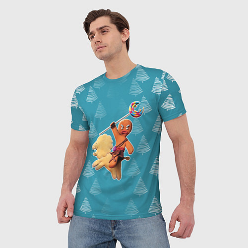 Мужская футболка Шрек: Пряник на коне / 3D-принт – фото 3