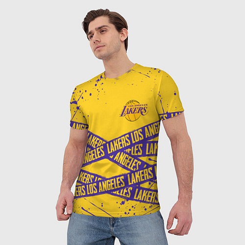 Мужская футболка LAKERS SPORT LINE STYLE NBA / 3D-принт – фото 3