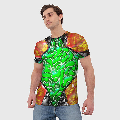 Мужская футболка NEON Звезда / 3D-принт – фото 3