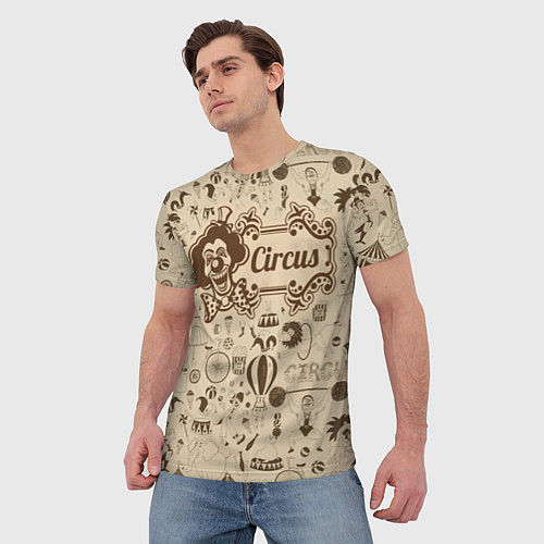 Мужская футболка Цирк винтажный / 3D-принт – фото 3