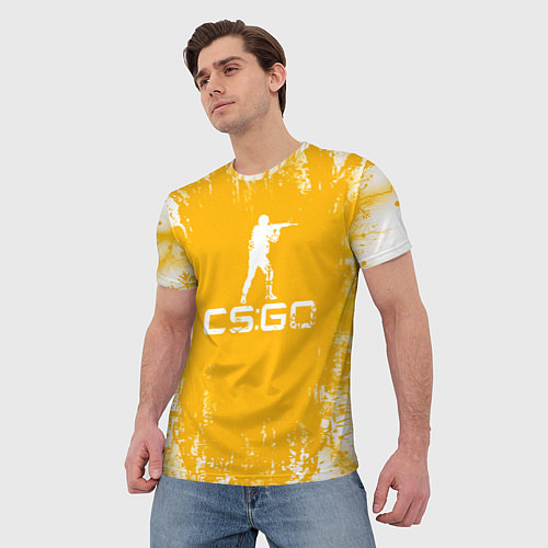 Мужская футболка НОВОГОДНИЙ CS : GO / 3D-принт – фото 3