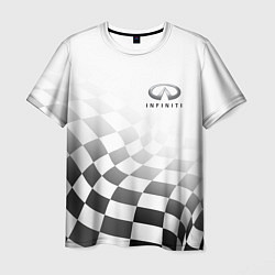 Футболка мужская INFINITI, ИНФИНИТИ СПОРТ, ФИНИШНЫЙ ФЛАГ, цвет: 3D-принт