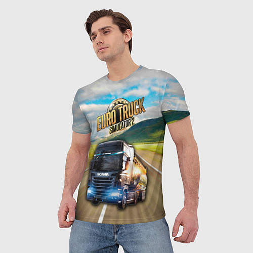 Мужская футболка Euro Truck Simulator / 3D-принт – фото 3
