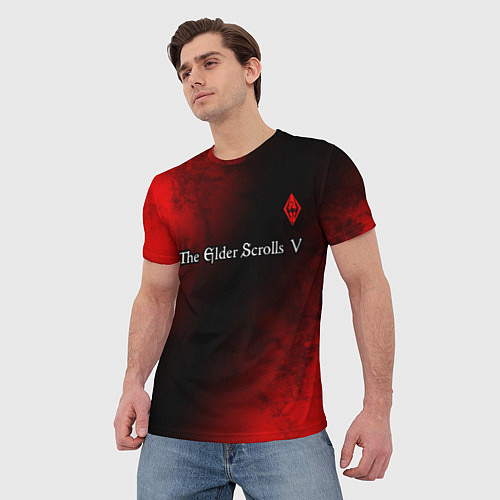 Мужская футболка SKYRIM - Tie-Dye / 3D-принт – фото 3