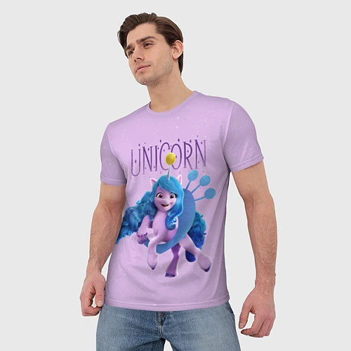Мужская футболка Unicorn Izzy / 3D-принт – фото 3