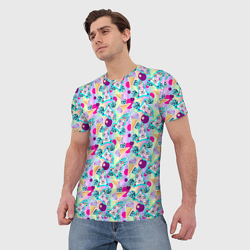 Мужская футболка Сказочные Единороги и Мороженое / 3D-принт – фото 3