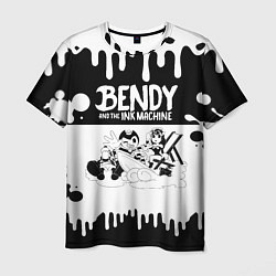 Футболка мужская БЕНДИ И АЛИСА BENDY AND THE INK MACHINE, цвет: 3D-принт