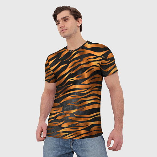Мужская футболка В шкуре тигра / 3D-принт – фото 3