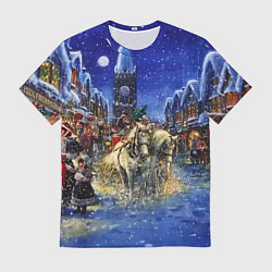 Футболка мужская НОВОГОДНЯЯ АТМОСФЕРА НОВЫЙ ГОД 2022, цвет: 3D-принт