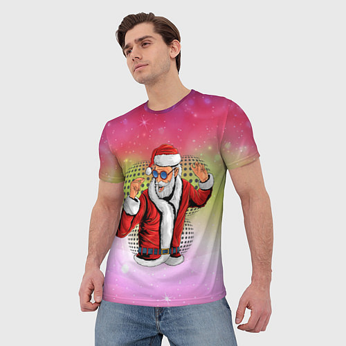 Мужская футболка Disco Santa 2022 / 3D-принт – фото 3