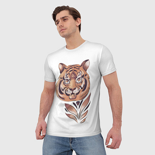 Мужская футболка Тигр, принт / 3D-принт – фото 3