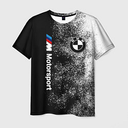 Футболка мужская БМВ Черно-белый логотип, цвет: 3D-принт