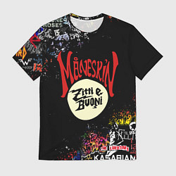 Футболка мужская MANESKIN, ЛОГОТИПЫ РОК ГРУПП, цвет: 3D-принт