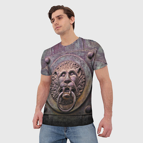 Мужская футболка Lion gate / 3D-принт – фото 3