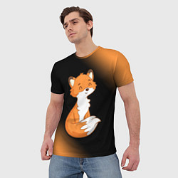 Футболка мужская FOX - Градиент, цвет: 3D-принт — фото 2