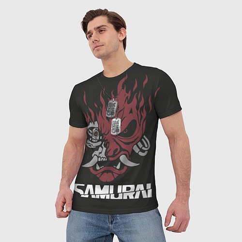 Мужская футболка Johnny Silverhand Cyberpunk 2077 / 3D-принт – фото 3