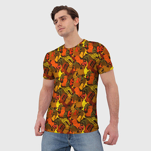 Мужская футболка Зверинец животные / 3D-принт – фото 3