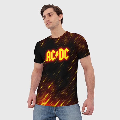 Мужская футболка ACDC Neon / 3D-принт – фото 3