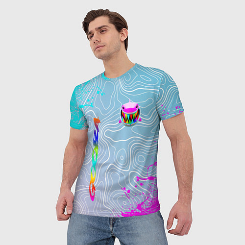 Мужская футболка 6IX9INE Gooba Брызги / 3D-принт – фото 3