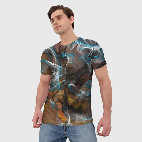 Мужская футболка Коллекция Get inspired! Абстракция F5-fl-139-158-4 / 3D-принт – фото 3