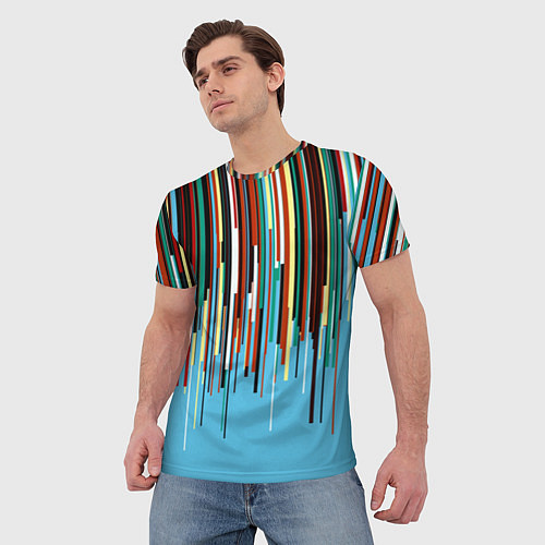 Мужская футболка Glitch pattern 2087 / 3D-принт – фото 3