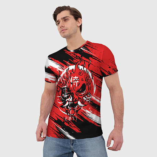 Мужская футболка SAMURAI CYBERPUNK 2077 GAME / 3D-принт – фото 3