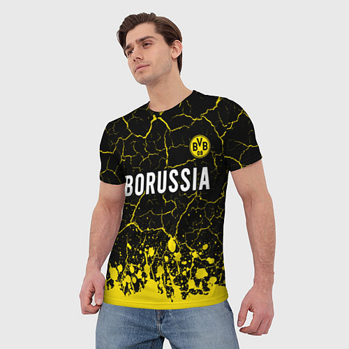 Мужская футболка BORUSSIA Брызги / 3D-принт – фото 3