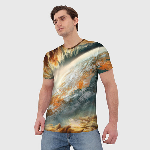 Мужская футболка Песчаный Космос / 3D-принт – фото 3