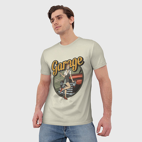 Мужская футболка Garage Гараж / 3D-принт – фото 3